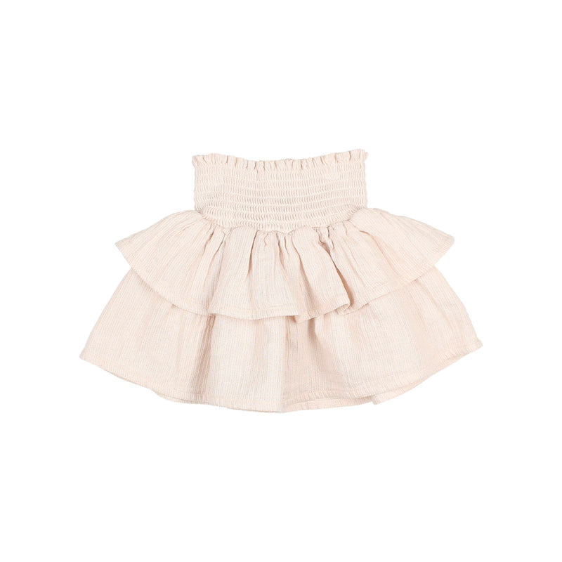 BÚHO LUREX SKIRT CREAM PINK