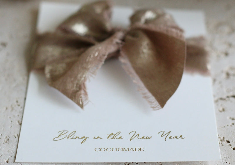 CARD - DRIED FLOWERS - BLING THE NEW YEAR!