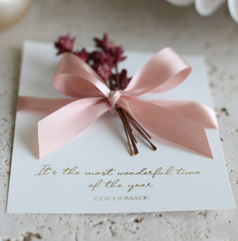 CARD - DRIED FLOWERS - ITS THE MOST WONDERFUL TIME OF THE YEAR