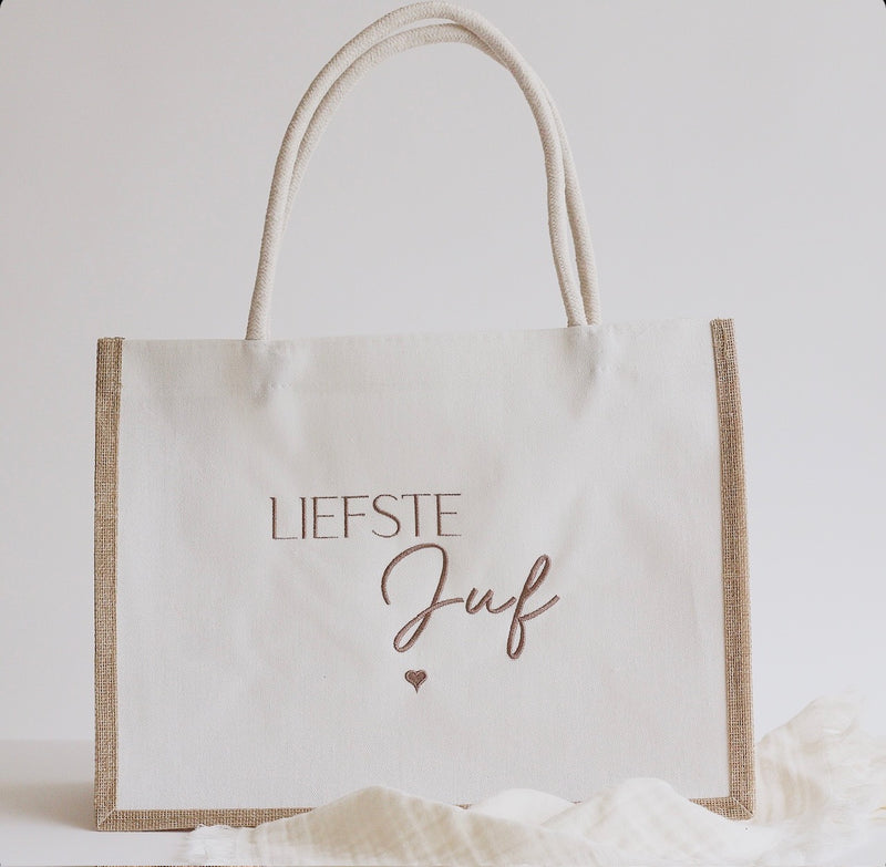 KATOEN JUTTE BAG - GEPERSONALISEERD