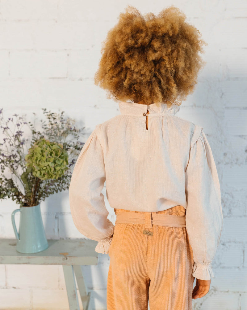 BÚHO LUREX BLOUSE CREAM PINK