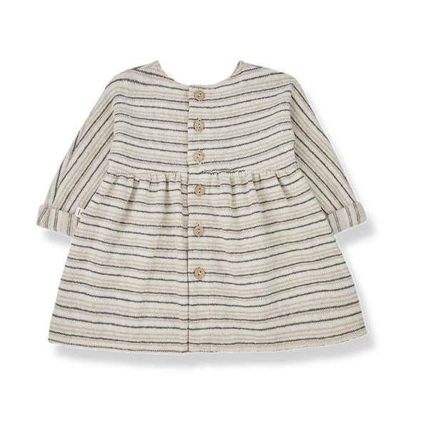 RECYCLED EXTRA SOFT STRIPED FLEECE DRESS - UMA