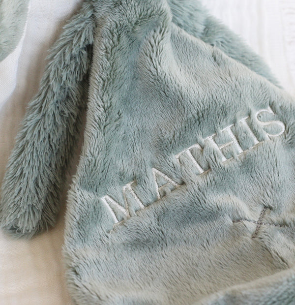 BUNNY SOFT GREEN - PERSONALISEERBAAR