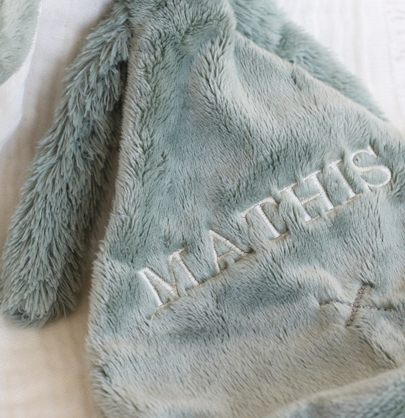 BUNNY SOFT GREEN - PERSONALISEERBAAR