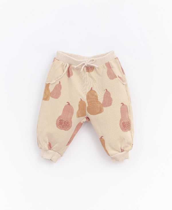 PRINTED FLEECE TROUSERS - CHICKPEA