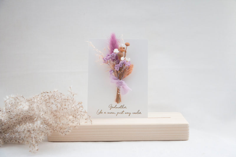 CARD - DRIED FLOWERS - GODMOTHER