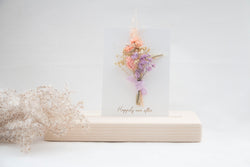 CARD - DRIED FLOWERS - HAPPILY EVER AFTER