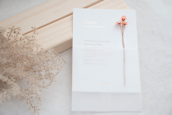 CARD - DRIED FLOWERS - MAMA- COLLECTION 3