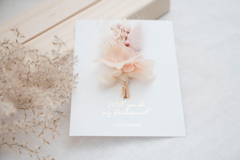 CARD - DRIED FLOWERS - WILL YOU BE MY BRIDESMAID?