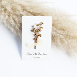 CARD - DRIED FLOWERS - BLING THE NEW YEAR!