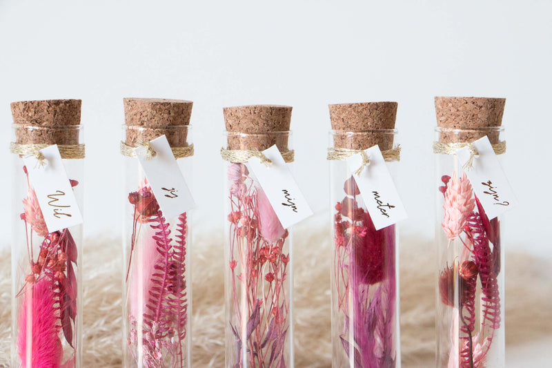 DRIED FLOWER TUBES GODMOTHER - PINK