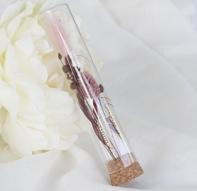 Dried flower tube - christmas wishes