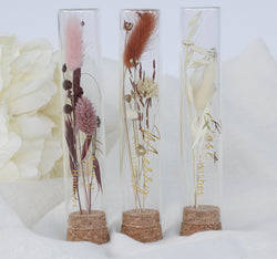 Dried flower tube - christmas wishes