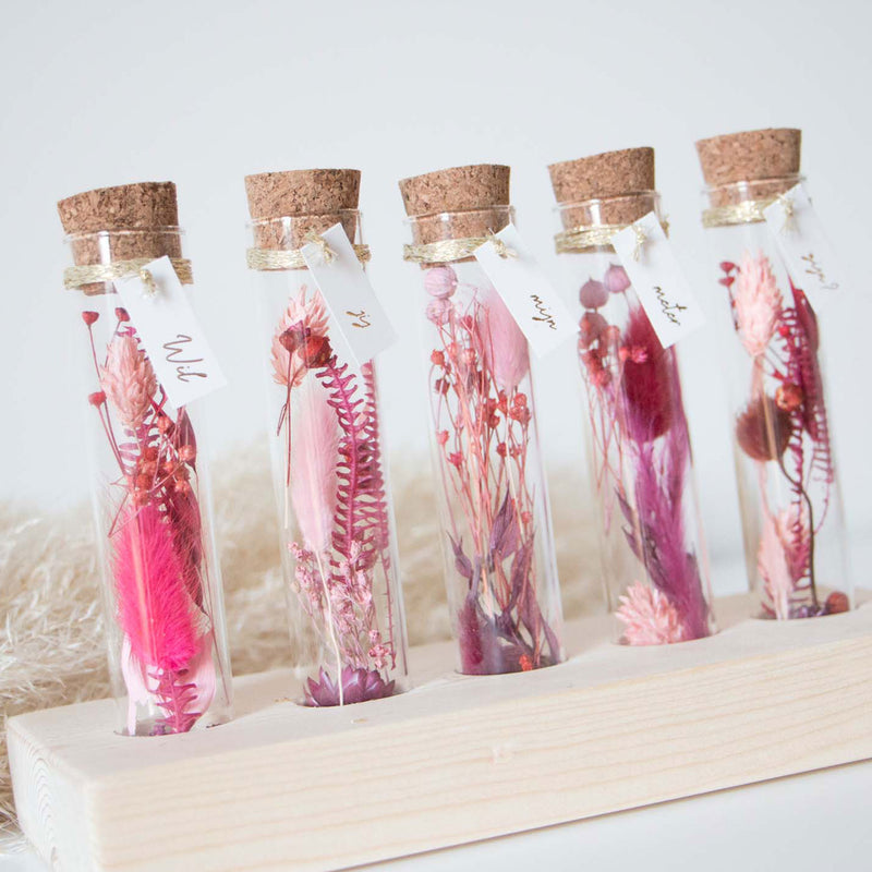 DRIED FLOWER TUBES GODMOTHER - PINK